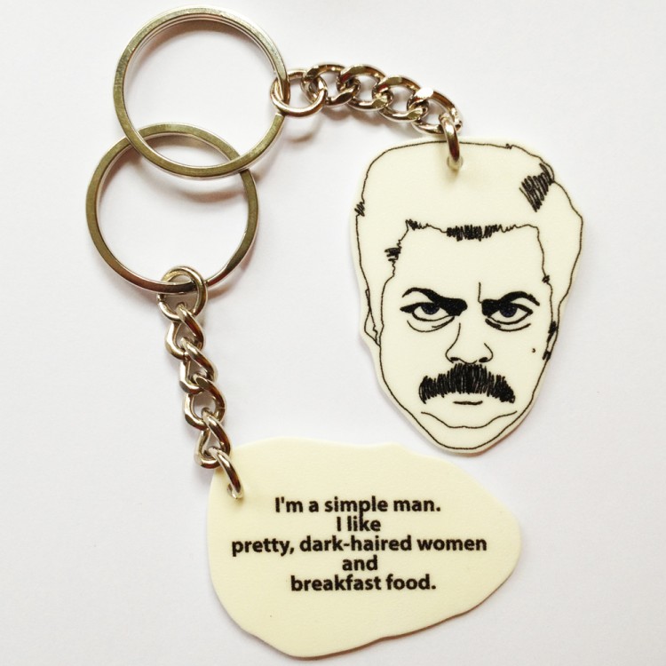 Silly TV characters on Keychains Im a simple man by Peachyapricot 750x750 Silly TV characters on Keychains