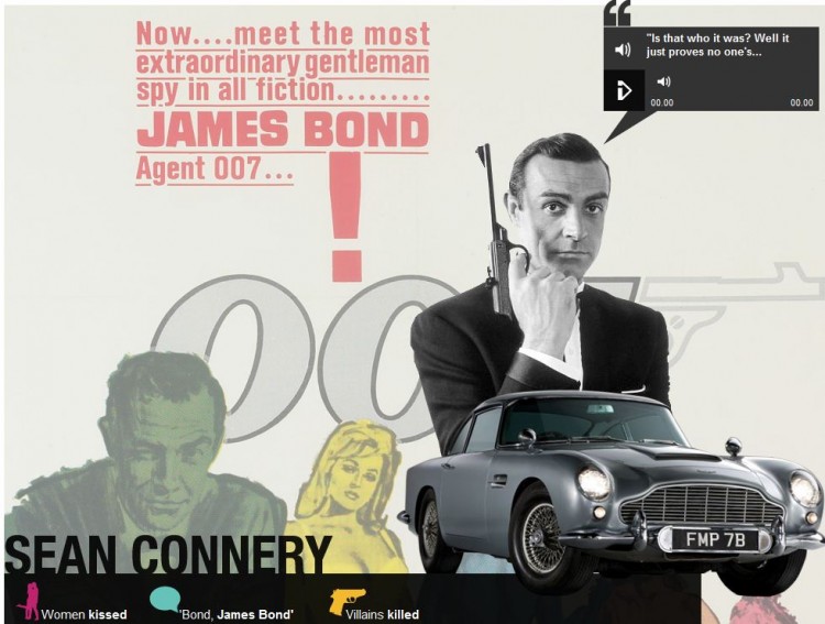 The best of Visual Loop – October 2012 James Bond Cars catchphrases and kisses 750x567 The best of Visual Loop – October 2012