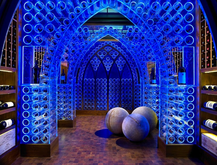 Futuristic Wine Cellar Illuminated by LED Lights JamieBeckwith1 Futuristic Wine Cellar Illuminated by LED Lights