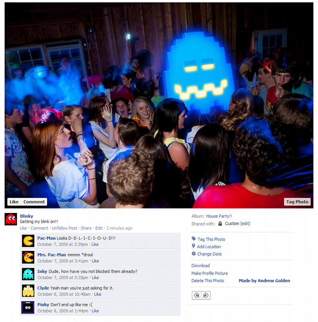 Pacman Video Game Character Facebook Profiles Video game Characters Get Real with Facebook Photos