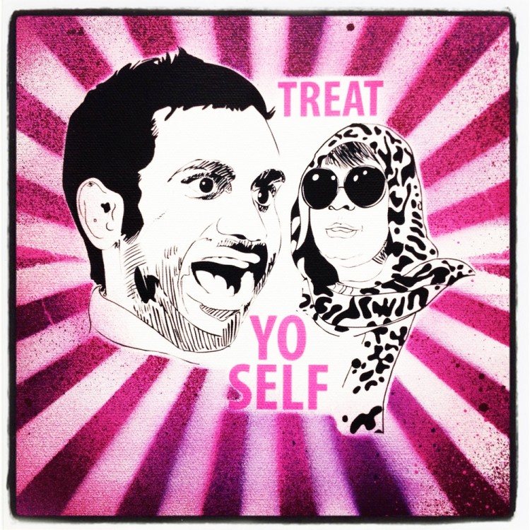 Pop Art by PeachyApricot Pink treat yo self by Peachyapricot 750x750 Pop Art by PeachyApricot