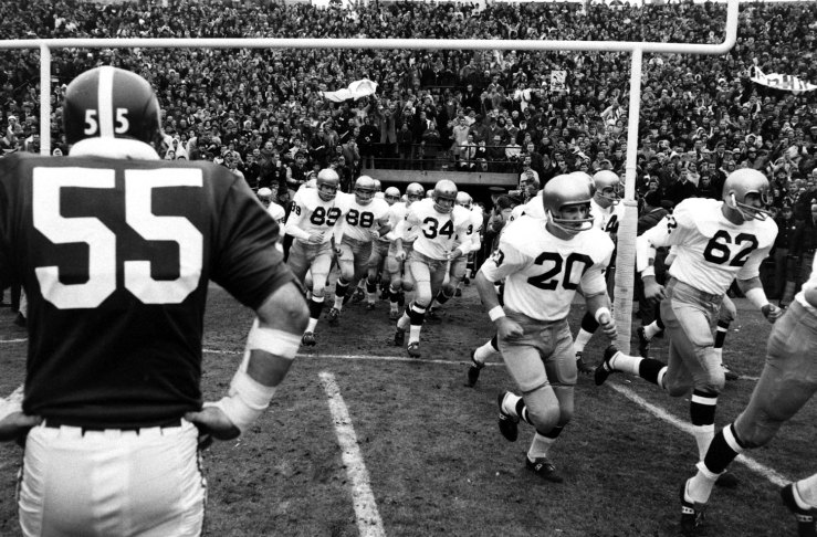 Photos of ‘Game of the Century’: Notre Dame vs. Michigan State, 1966 Scene from the November 1966 Game of the Century between Notre Dame in white and Michigan State Photos of ‘Game of the Century’: Notre Dame vs. Michigan State, 1966
