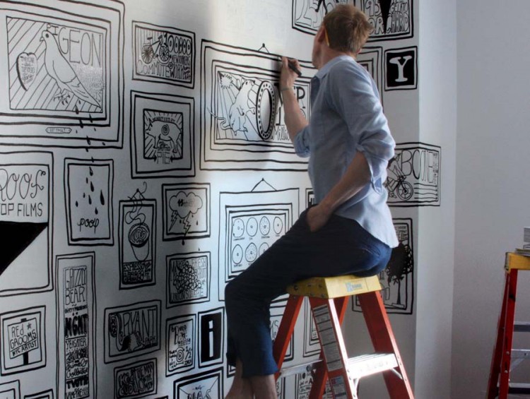 ace hotel 6 Timothy Goodman collabcubed 750x565 Illustrated Walls