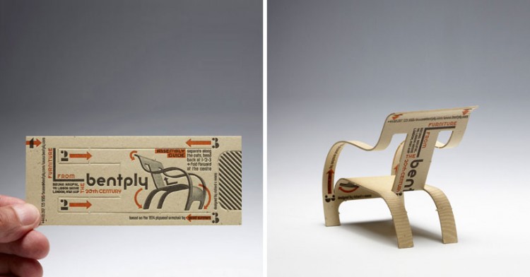 Bentply business card transforms into chair bentply01 750x392 Bentply business card transforms into chair