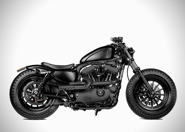 bike Blacked Out Custom Harley by Shaw Speed