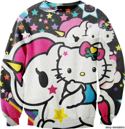 custom sweater hello kitty design Crazy fun: sweaters with cats