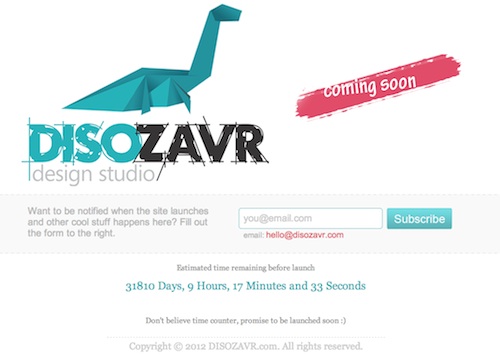 Examples of Inspiring Coming Soon Page Design & Analysis disozavr Examples of Inspiring Coming Soon Page Design & Analysis