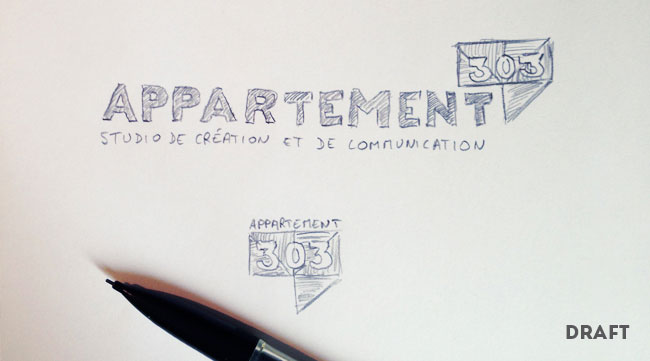 draft The french design studio Appartement 303 has a new logo