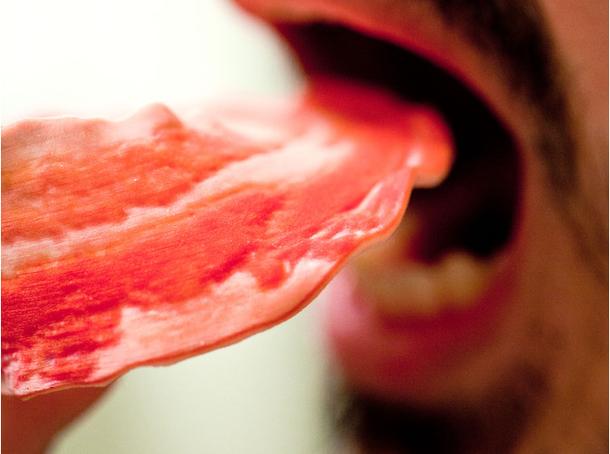 eating shapeways 3D Printed Bacon 3D Printing Bacon to Infinity with the Bacon Mobius Strip
