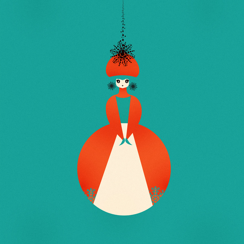 facebook05 thumbtack christmas orange Free gift download: Vintage Christmas illustrated stationery