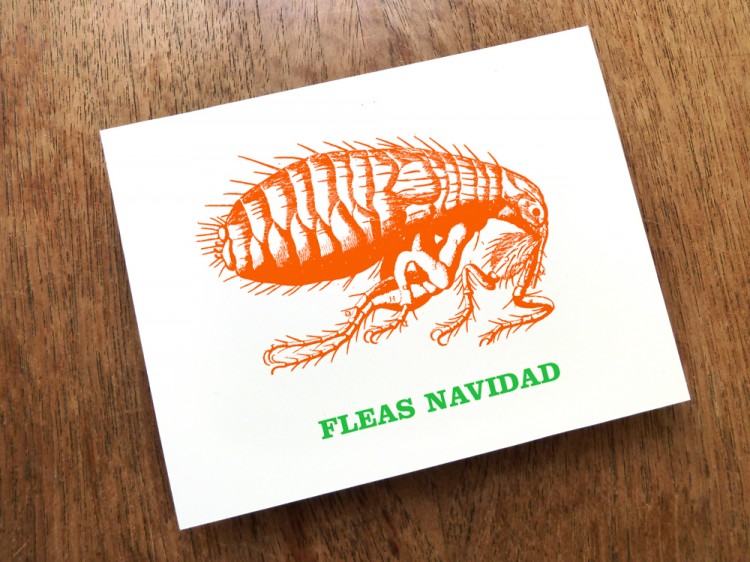 fleasnavidad full 1000px 750x562 Printable Christmas Card: Fleas Navidad