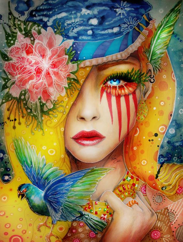 Colorful Portrait Paintings by Svenja Jödicke greed by pixiecold600 7931 Colorful Portrait Paintings by Svenja Jödicke
