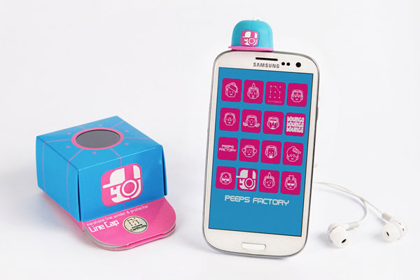 linecap 01  Line Cap   Baseball caps for smartphones with line winder.  