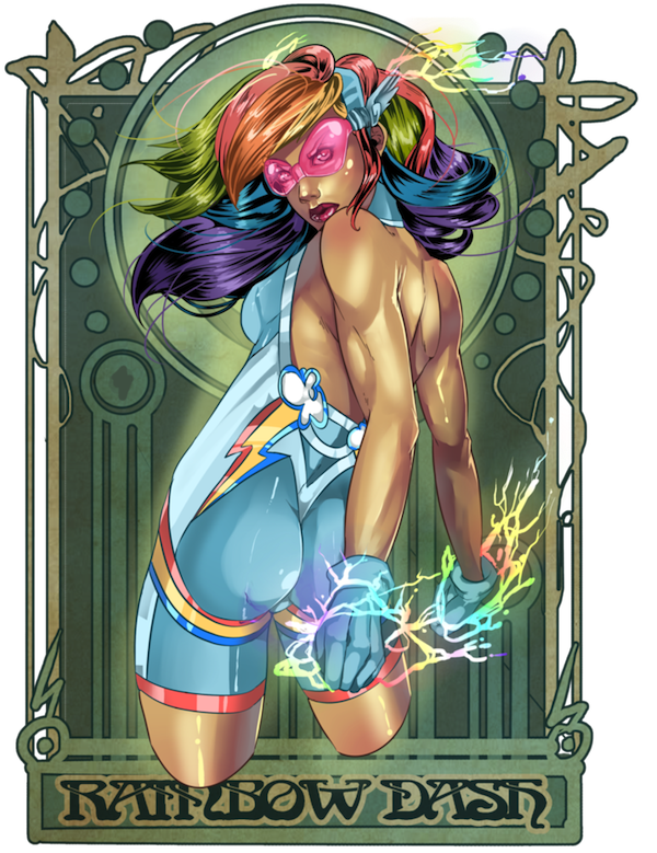 milkydayy oscar vega my little pony superheroines rainbow dash My Little Heroines