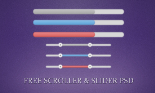 scroller slider thumb Free Scroller and Slider PSD