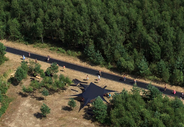 A 170 Foot Long Trampoline in a Russian Forest trampoline russian forest 2 A 170 Foot Long Trampoline in a Russian Forest