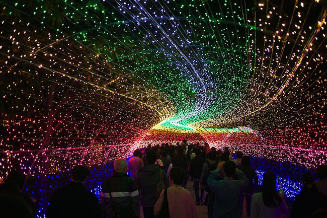 Fantastic Subway Of Lights In Japan tunnel10 Fantastic Subway Of Lights In Japan