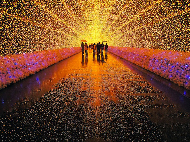 Fantastic Subway Of Lights In Japan tunnel7 Fantastic Subway Of Lights In Japan