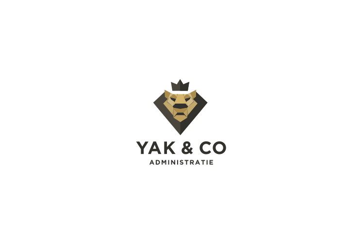Yak & Co, logo design for a financial aministration by Utopia yak and co administratie lion origami lion administration logo design by Utopia Yak & Co, logo design for a financial aministration by Utopia