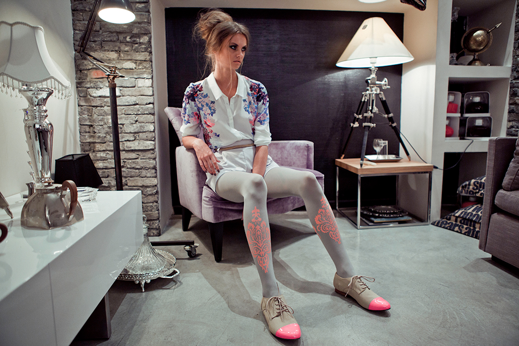 Zohara Winter 2012 Fashion Print Tights Collection zohara print fashion tights model F101 LGP zohara1 Zohara Winter 2012 Fashion Print Tights Collection