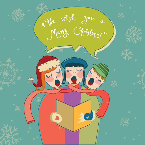 Carolers Vector Graphic 20 Free Christmas Vector Designs For Download