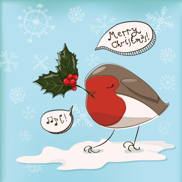 Christmas Robin 20 Free Christmas Vector Designs For Download