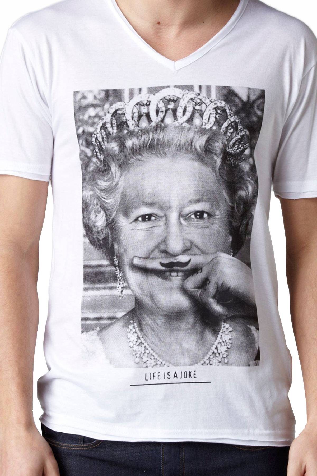 Moustache tees series from Eleven Paris Eleven Paris Queen of England custom tee design Moustache tees series from Eleven Paris
