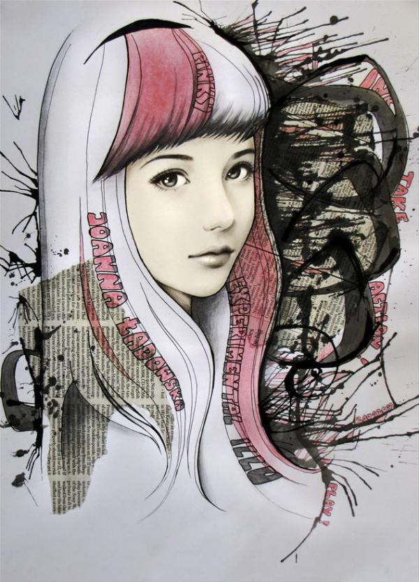 Joanna Ladowska 9600 8341 Mixed Media Illustrations by Joanna Ladowska