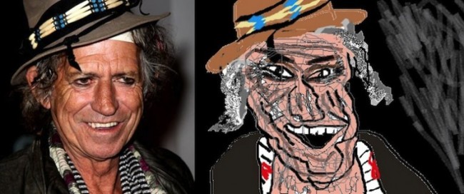 Celebrity Paint Portraits Keith Richards celebrity paint portraits 750x314 650x272 Celebrity Paint Portraits