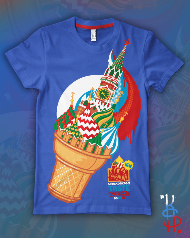 Ice Kremlin t shirt design by Konstantin Shalev Kremlin custom t shirt design Ice Kremlin t shirt design by Konstantin Shalev