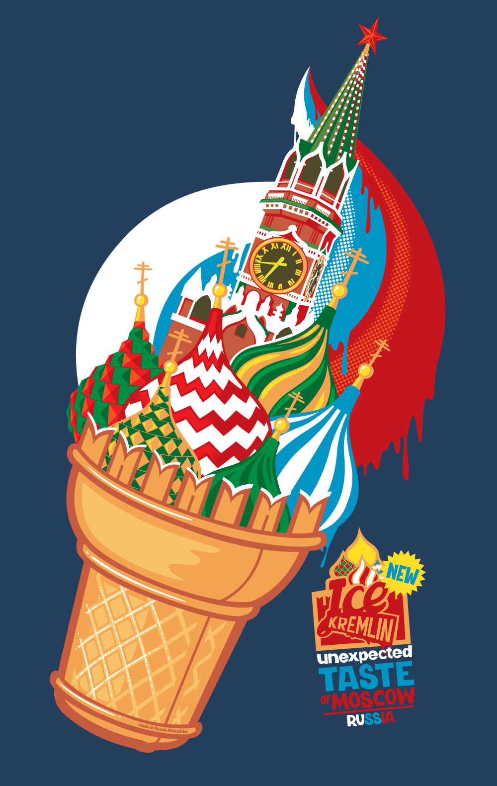 Ice Kremlin t shirt design by Konstantin Shalev Kremlin custom tee design Ice Kremlin t shirt design by Konstantin Shalev