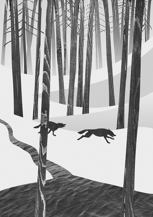Martynas Pavilonis Martwood Wolves Art Print by Martynas Pavilonis