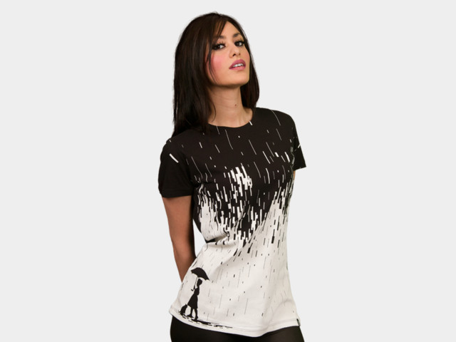 Pixel Rain custom t shirt design by Steven Toang 1 Pixel Rain t shirt design by Steven Toang