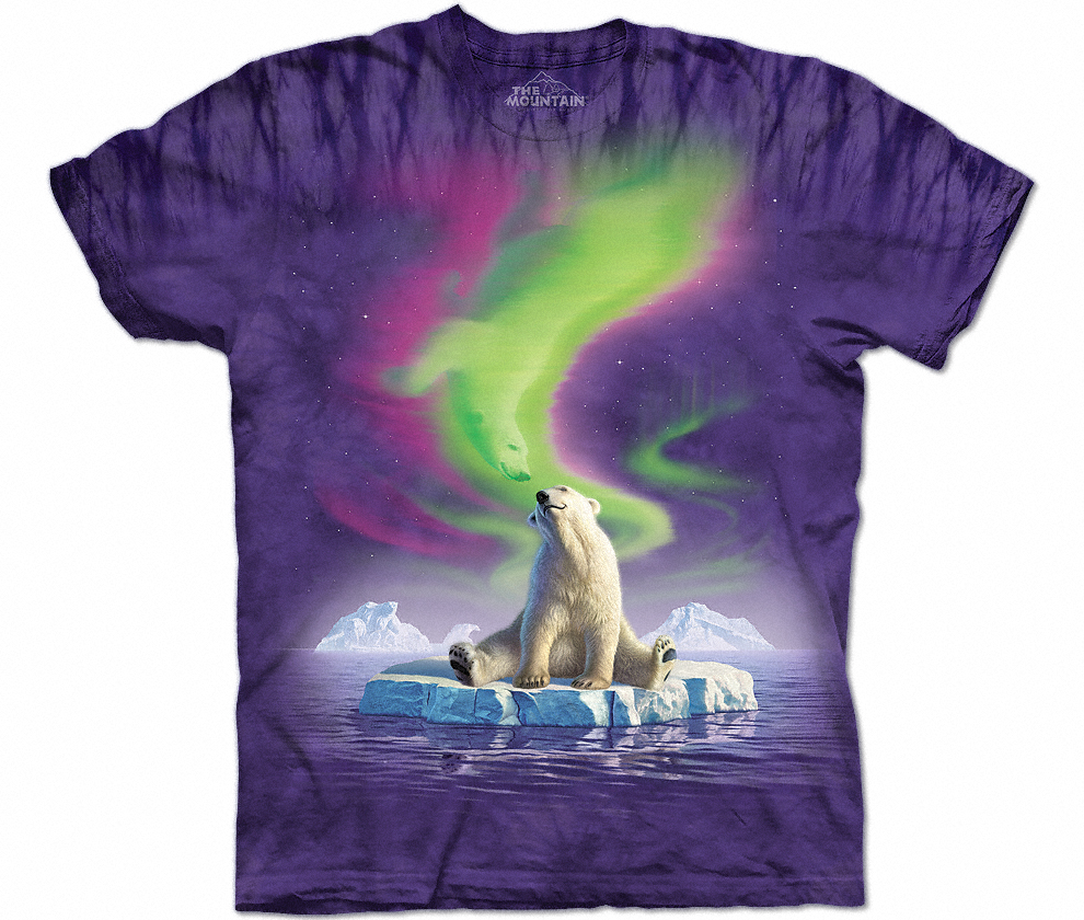 Polar Vision Custom T shirt Design Discover the  Aurora Borealis with Polar Vision t shirt design from the Mountain