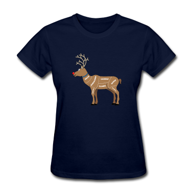Reindeer Meat For Christmas Women Custom T Shirts Design 25 T shirts designs with Santa’s helpers: The Reindeers