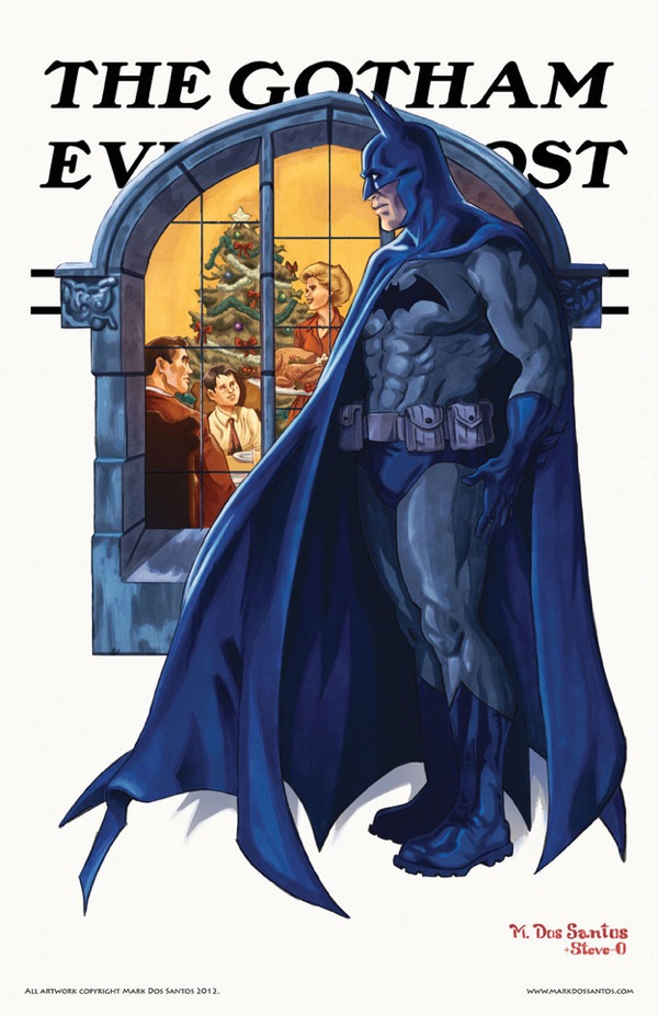 Rockwells Gotham City Batman Christmas Rockwell’s Gotham City