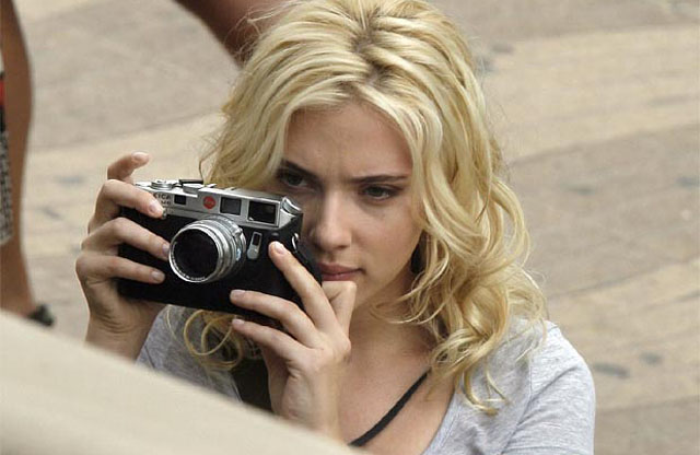 Scarlett Johansson with her Leica M6 Silver Celebrities with Their Leica Cameras
