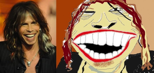 Celebrity Paint Portraits Steven Tyler celebrity paint portraits 650x310 Celebrity Paint Portraits