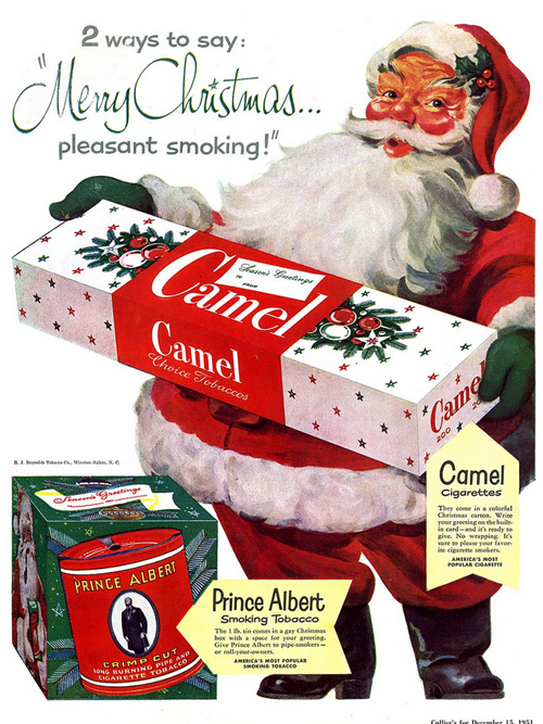 Vintage Santa Claus Cigarette Ads Vintage Santa Claus Cigarette Ads 3 Vintage Santa Claus Cigarette Ads