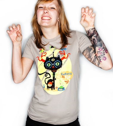 7 days, 7 cool, fancy t shirts designs Weird Cat t shirt design by Niarkozaurus 7 days, 7 cool, fancy t shirts designs