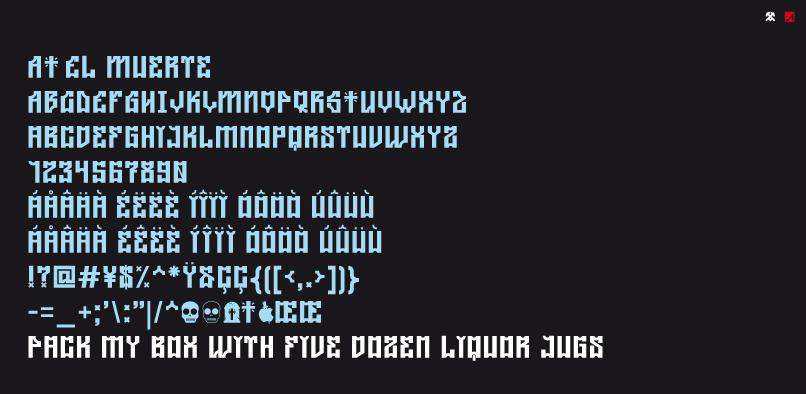 ATELMUERTE FREE FONT hft000 atelmuertepr2 ATELMUERTE FREE FONT