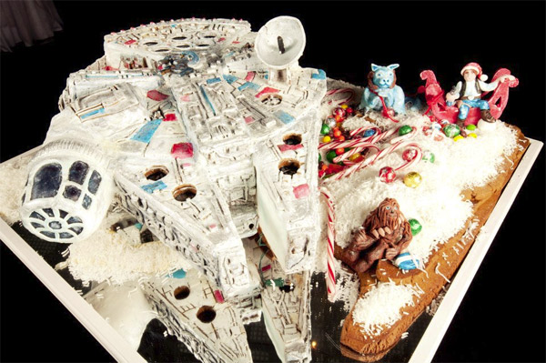 Gingerbread Millennium Falcon House millennium falcon gingerbread house Gingerbread Millennium Falcon House