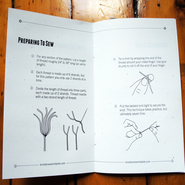 pillowkit3 DIY Brooklyn Assembly Kit Lets You Make a Pillow   With Any Map Stitched On