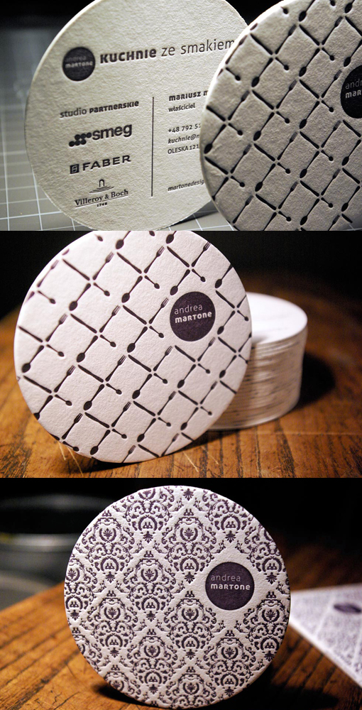 Awesome Business Cards Collection rounded letterpress Awesome Business Cards Collection