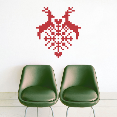 scandinavian heart red puxxle wall decals pixel art 03 Scandinavian Heart · This Christmas stitch with love!