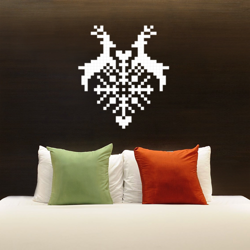scandinavian heart white puxxle wall decals pixel art 03 Scandinavian Heart · This Christmas stitch with love!