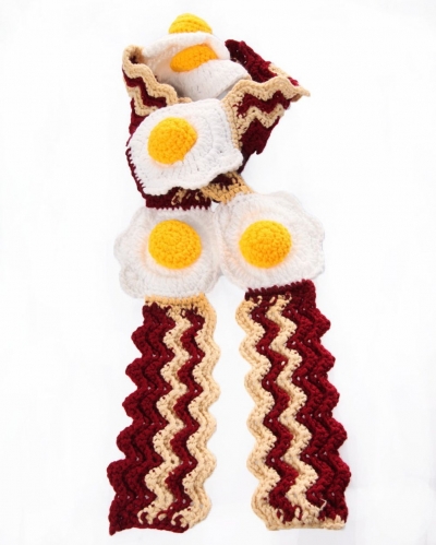 Bacon & Egg Scarf small bacon and eggs scarf Bacon & Egg Scarf