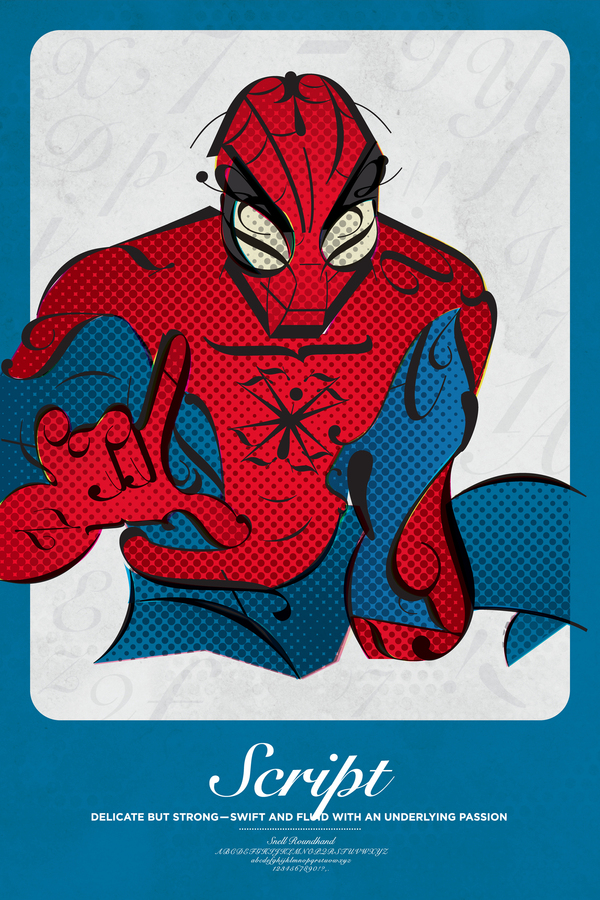Typographic Superheroes Typographic Superheroes