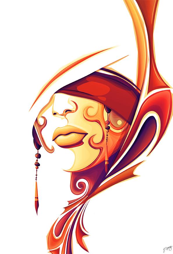 visionless by jeremyyoung 594 872 Vector Faces by Jeremy Young