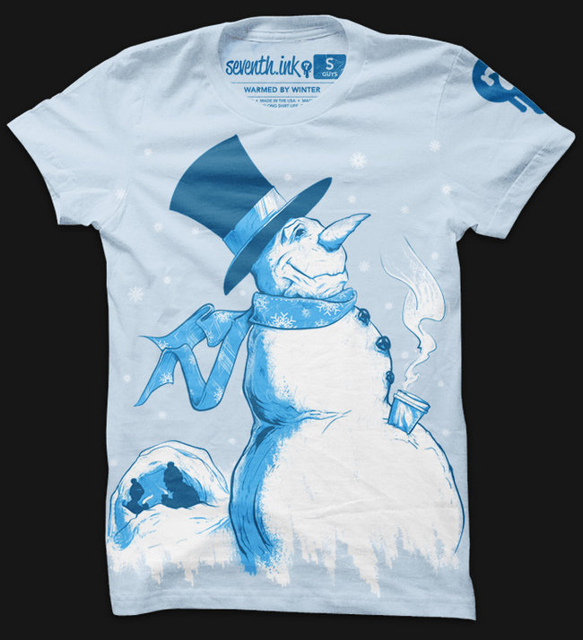warmed by winter light t shirt custom design Warmed by winter on light blue, t shirt design from seventhink